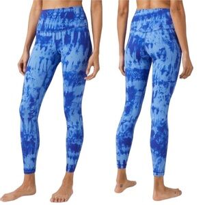Lululemon Align Pant II 25” Game Day Blue Tie Dye Sz 4